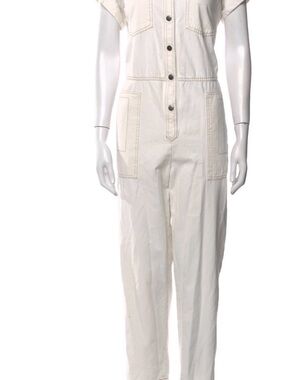 Pistola Grover Denim Utility Jumpsuit | Antique White | Size S | NWT